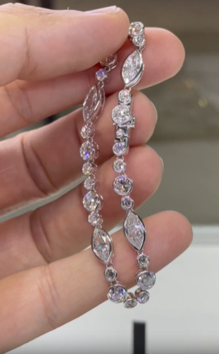 Marquise & Round Bezel Set Ladies