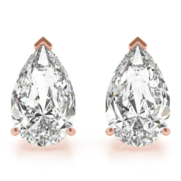 Pear Shape Lab-Grown Diamond Stud Earrings