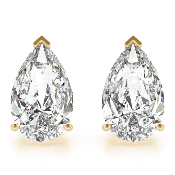 Pear Shape Lab-Grown Diamond Stud Earrings