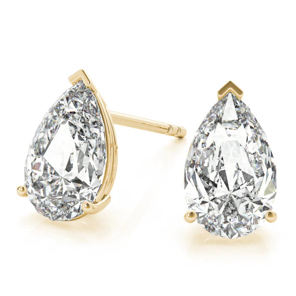 Pear Shape Lab-Grown Diamond Stud Earrings
