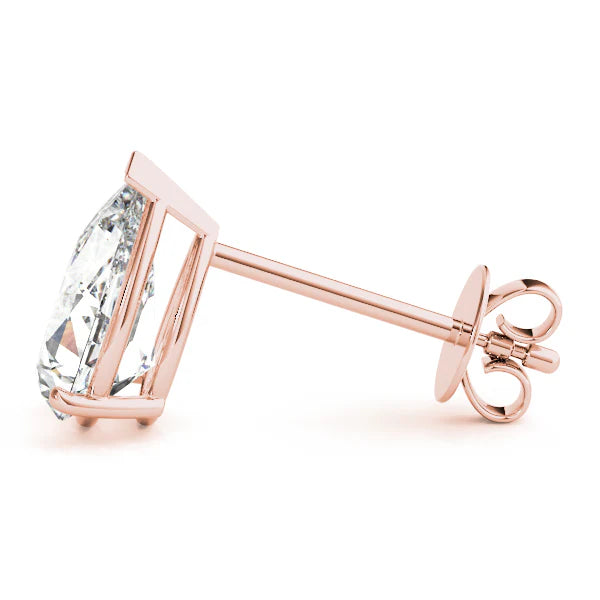 Pear Shape Lab-Grown Diamond Stud Earrings