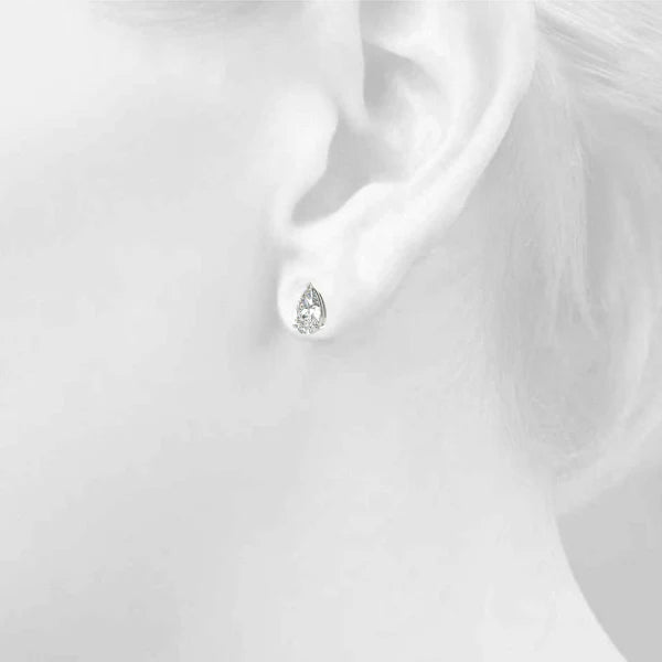 Pear Shape Lab-Grown Diamond Stud Earrings
