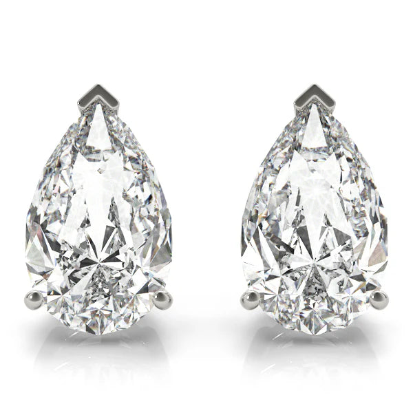 Pear Shape Lab-Grown Diamond Stud Earrings