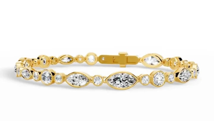 Marquise & Round Bezel Set Ladies