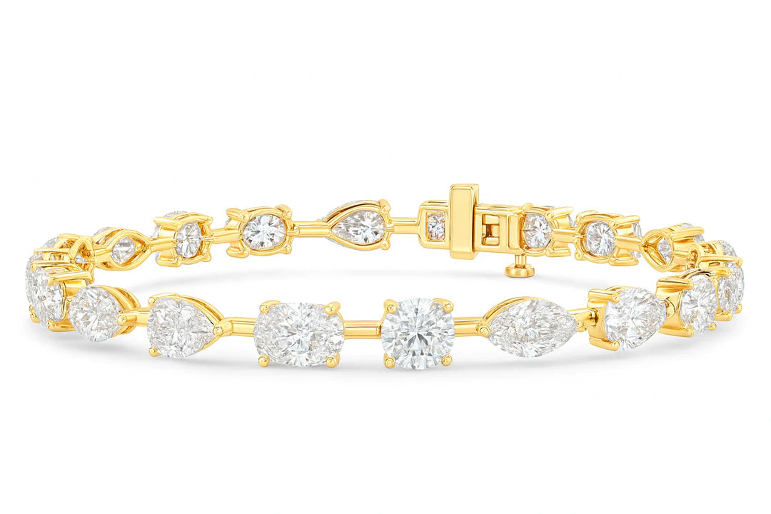 Mixed Shape Lab Grown Diamond Tennis Bracelet