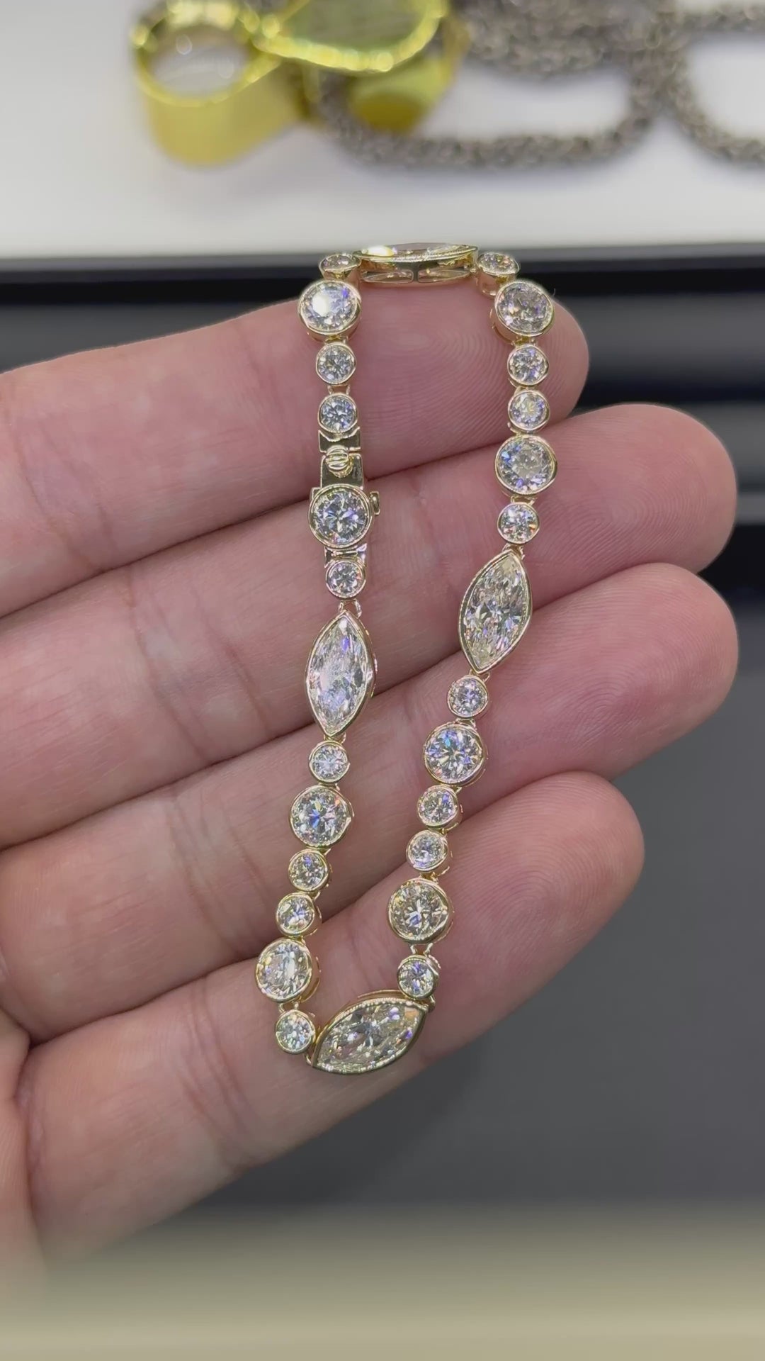 Marquise & Round Bezel Set Ladies