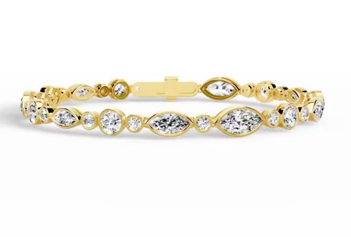 Marquise & Round Bezel Set Ladies