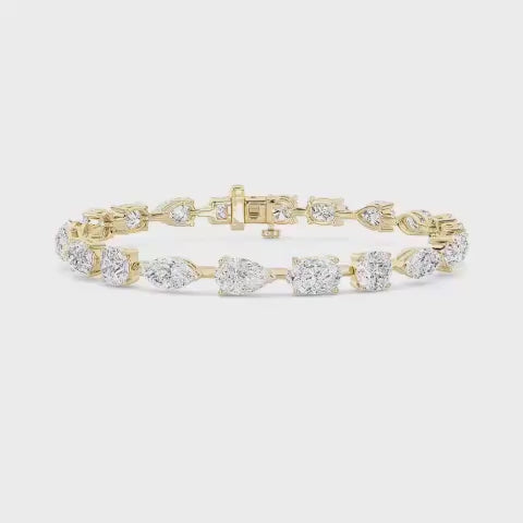 Mixed Shape Lab Grown Diamond Tennis Bracelet